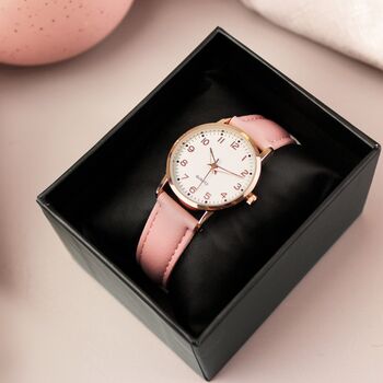 Personalised Holy Communion Pink Watch Gift, 2 of 3