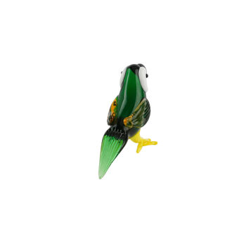 Artisan Glass Green Parrot In Gift Box | Collectable | Glass Animal | Home Decor | Tropical Bird, 3 of 4