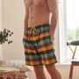 Men's Edinburgh Check Brushed Cotton Shorts, thumbnail 1 of 2