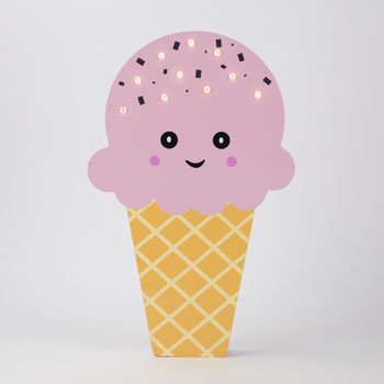 Personalised Pink Ice Cream LED Light, 4 of 6