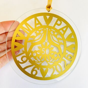 Golden Anniversary Hanging Ornament, 12 of 12