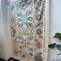 Hand Embroidered Green Suzani Bed Spread Tapestry, thumbnail 1 of 2