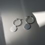 Sterling Silver Omega Drop Earrings, thumbnail 7 of 8