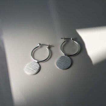 Sterling Silver Omega Drop Earrings, 7 of 8