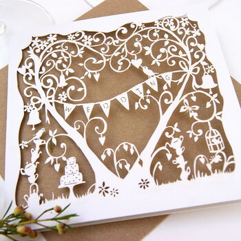Garden Party Wedding Card, 4 of 9