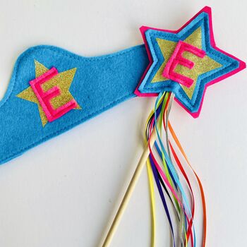 Superhero Crown And Wand Personalised Set, 3 of 11