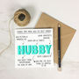 Personalised 'Things That Make You Husband' Card, thumbnail 2 of 4