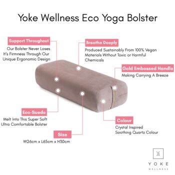Eco Suede Yoga Bolster, 6 of 6
