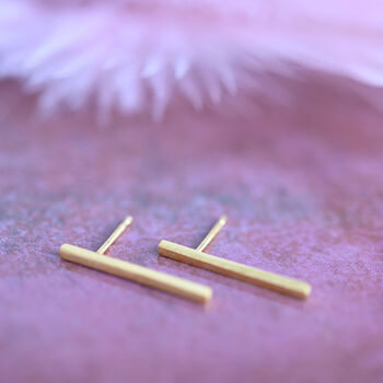 Minimalist Sm Bar Earrings, 4 of 4