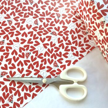 Love Bug Ladybird Wrapping Paper Or Gift Wrap Set, 6 of 12