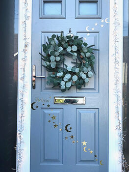 Star And Moon Christmas Door/Wall Stickers, 2 of 3