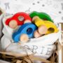 Handmade Set Of Four Wooden Primary Coloured Toy Cars, thumbnail 1 of 3