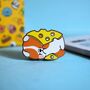 Cute Cheese Dog Enamel Pin, thumbnail 5 of 6