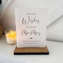 Classic Personalised Leave Your Wishes Wedding Sign Opaque Acrylic, thumbnail 2 of 5