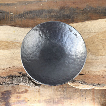 Large Hammered Iron Bowl 6th Anniversary Gift, 3 of 11