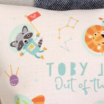 Personalised Animals In Space Cushion, 2 of 4
