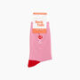 Embroidered Aperitivo Spritz Combed Cotton Socks In Pink, thumbnail 4 of 4