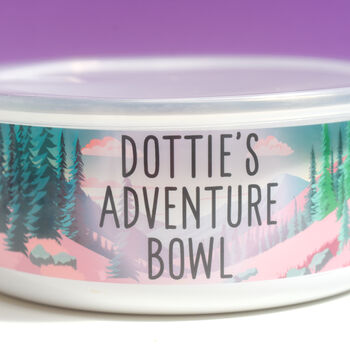 Adventure Awaits Personalised Enamel Pet Bowl, 7 of 10