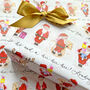 Cute Santa Luxury Gift Wrap, Wrapping Paper, thumbnail 3 of 3