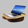 Brown Laptop Stand Lap Desk With Cushion, thumbnail 1 of 5