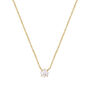 9ct Solid Gold Solitaire Cz Necklace, thumbnail 3 of 5