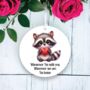 Personalised Racoon Valentine's Hanging Gift, thumbnail 1 of 2