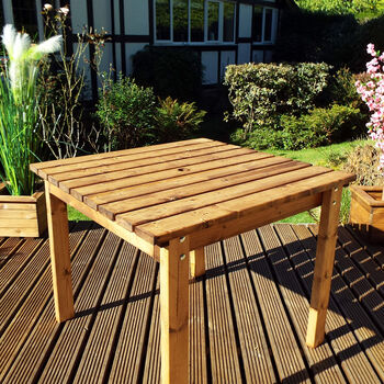 Small Wooden Garden Square Table, 3 of 3