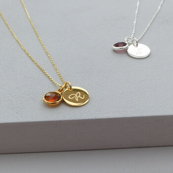 Personalised 18ct Gold Plated Birthstone Necklace, 5 of 7