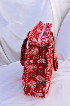 Red Floral Tote Bag, 2 of 2