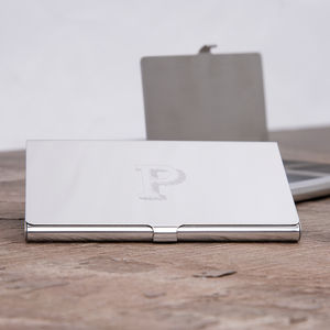 Business Card Holder Uk Monogram Personalised Business Card Holder