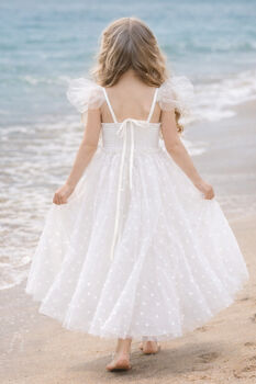 Heidi ~ Ivory White Party Girl Dress /Flower Girl Dress, 2 of 5