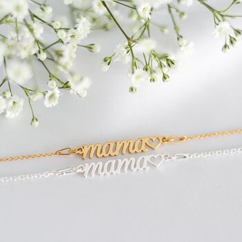 Sterling Silver Mama Bracelet, Gift From Son, Gift For Mum, Christmas Gift For Mum, 2 of 11