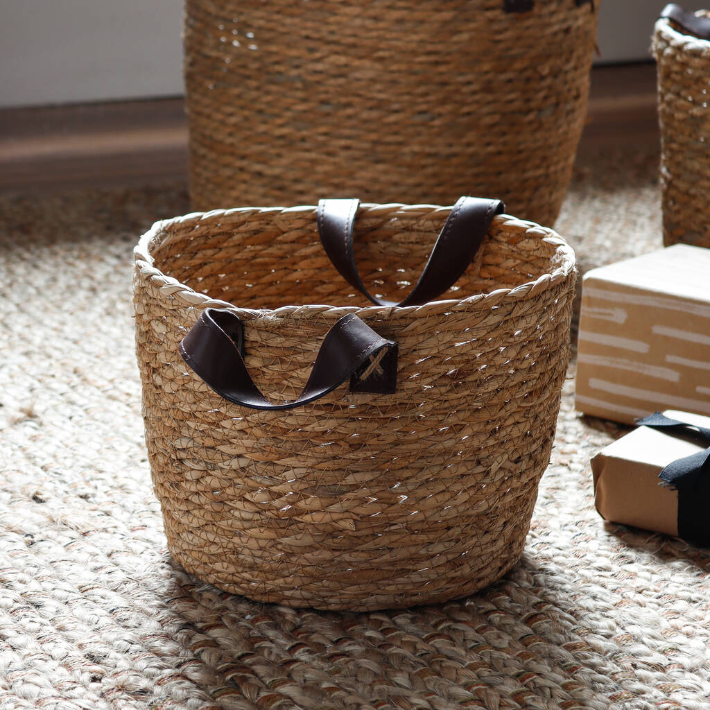 Natural Storage Basket With Handles By Marquis & Dawe