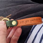 Personalised Handwritten Message Leather Keyring, thumbnail 1 of 4
