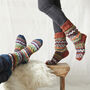 Fair Trade Unisex Nordic Knit Socks Eco Waste Wool, thumbnail 1 of 12