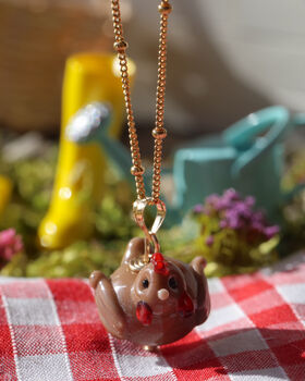 Spring Chicken Charm Necklace, 2 of 5