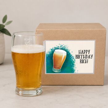 Personalised Engraved Pint Glass For 60th Birthday Gift, 3 of 8