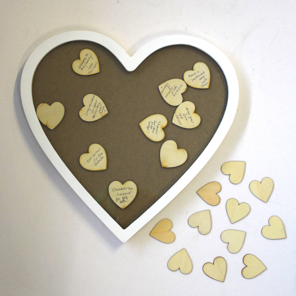 wedding guest book heart frame by posh totty designs interiors