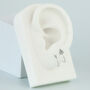 Sterling Silver Arrowhead Spiral Hoop Earrings, thumbnail 2 of 5