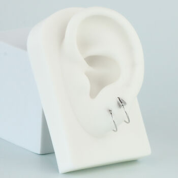 Sterling Silver Arrowhead Spiral Hoop Earrings, 2 of 5