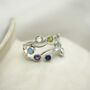 Rainbow Gemstones Sterling Silver Ring, thumbnail 4 of 8