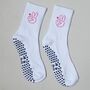 'Peace And Love' Pilates Grip Socks, thumbnail 2 of 3