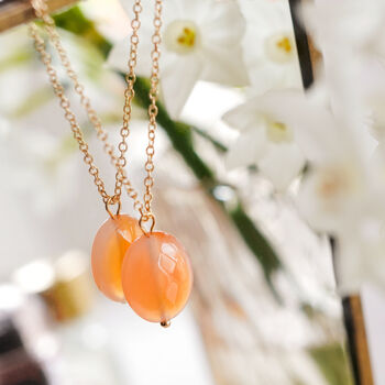 Orange Agate Pendant Necklace, 2 of 5