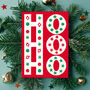 Ho Ho Ho Red Christmas Card, thumbnail 1 of 6