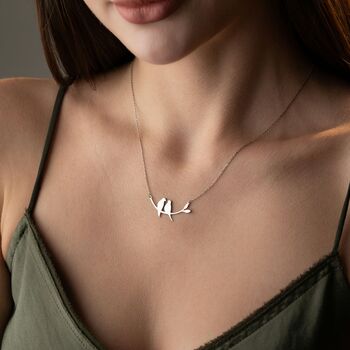 Lovebirds On Branch Necklace, 6 of 10
