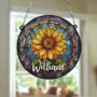 Sunflower Personalised Stained Glass Effect Suncatcher, thumbnail 5 of 7