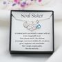 Soul Sister Necklace, Heart Infinity Charm Friendship Bond Personalised Friend Gift, thumbnail 5 of 8