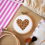 Leopard Heart Mini Cross Stitch Kit, thumbnail 1 of 5