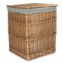 Wicker Laundry Hamper With Grey Lining, thumbnail 2 of 6