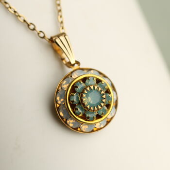 Vintage Art Deco Turquoise Opal Necklace, 3 of 8